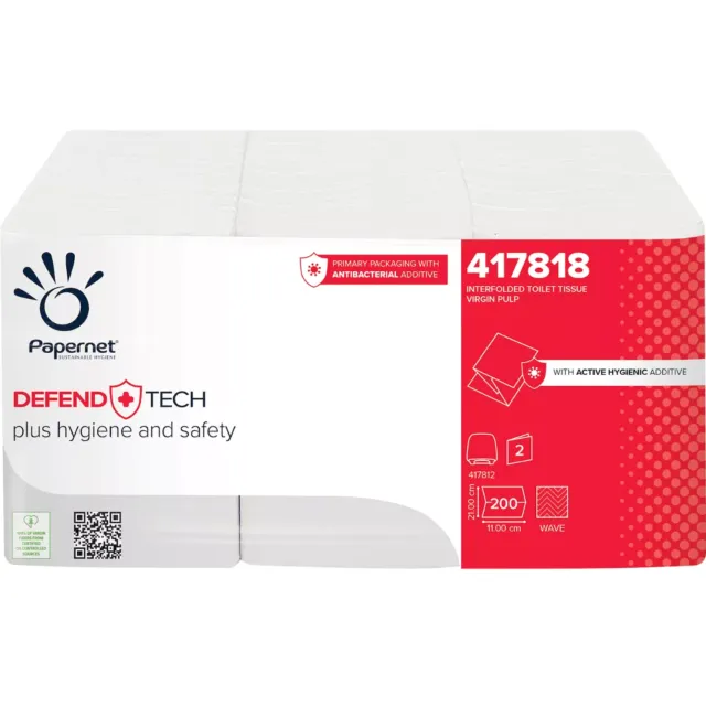 Papernet Interfolded Toilet Tissue, 417818, 72 refill sleeves