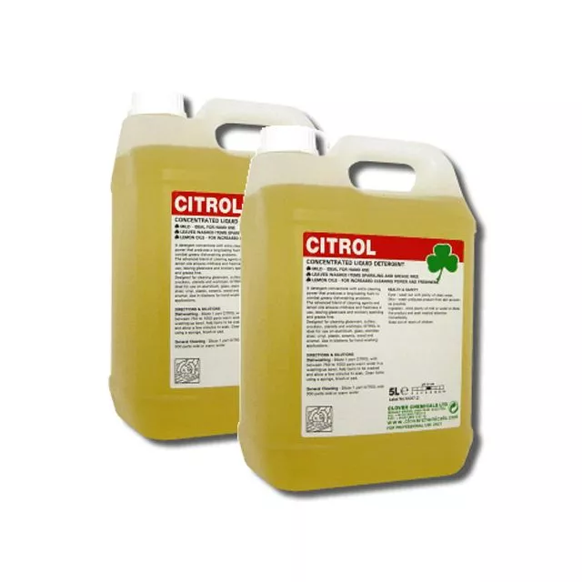 Citrol - Lemon Washing up liquid 2 x 5 litres